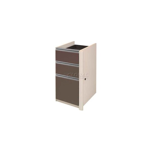 Bestar Bestar Pedestal W/out Top Unassembled - Slate & Sandstone - Connexion Series - 93621-59
