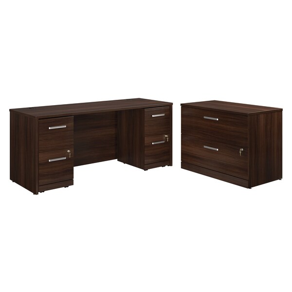 Officeworks By Sauder 22.992 in D X 29.291 in H, 105.984 in W X Engineered wood - 431505