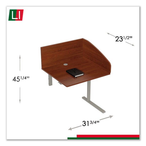Linea Italia Study Carrels, 23-1/4 in D X 45-1/4 in H, 31.25" W X Laminate, Cherry - SC802CH