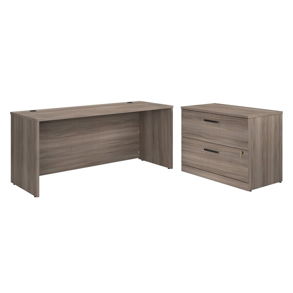 Officeworks By Sauder 22.992 in D X 29.291 in H, 105.984 in W X Engineered wood - 431547