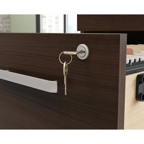Officeworks By Sauder 23.504 in D X 29.291 in H, 71.102 in W X Engineered wood - 431501