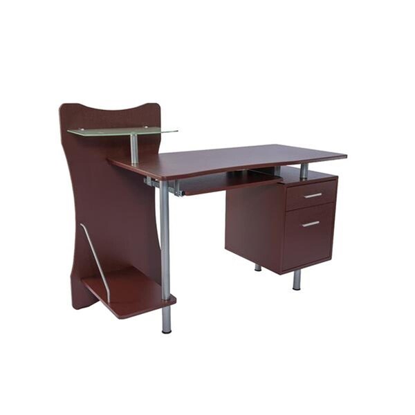 Techni Mobili Stylish Computer Desk with Storage, Chocolate - 39.5 x 51.25 x 22.25 in. - RTA-325-CH36