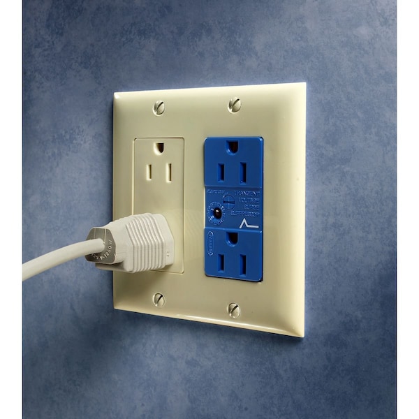 Hubbell 15A Duplex Decorator Receptacle 125VAC 5-15R BL - HBL5260SA