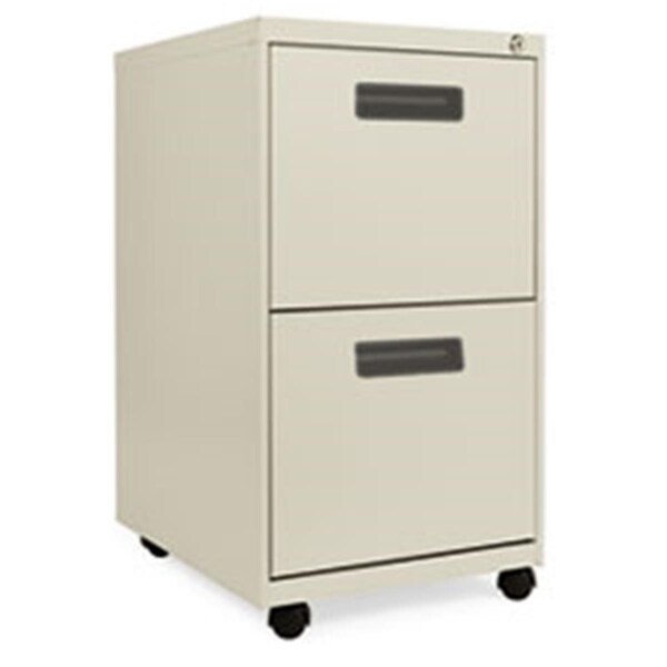 Fine-Line Two-Drawer Metal Pedestal File - Putty - FI3209444