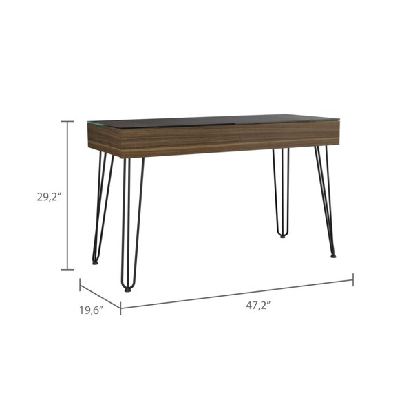 Tuhome 19.6 in. D X 29.2 in. H, 47.2 in. W X Laminate, Brown - ELG5971