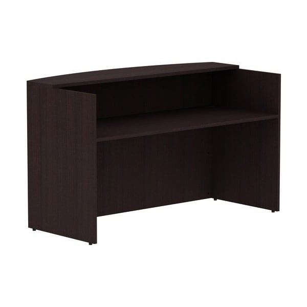Lorell Reception Desk, 72inx36inx42-1/2in, Espresso - LLR18264