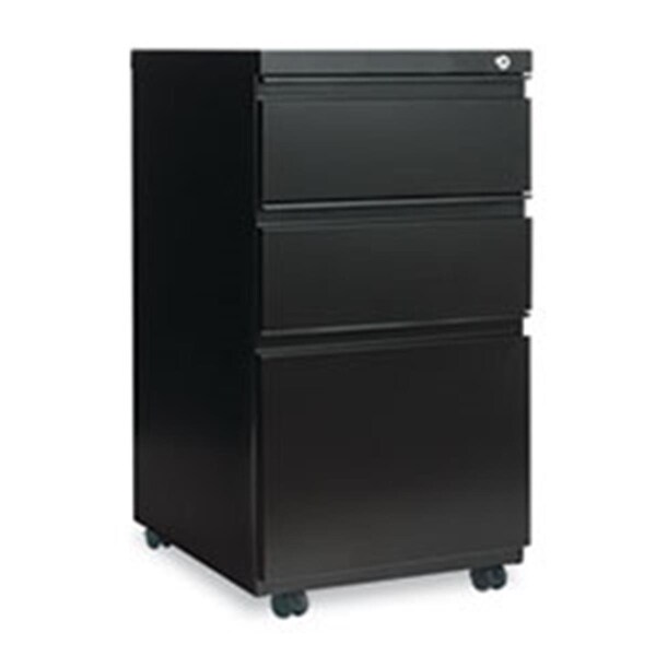 Fine-Line 14.87 x 19.12 in. Three-Drawer Metal Pedestal File with Full-Length Pull - Black - FI3215586