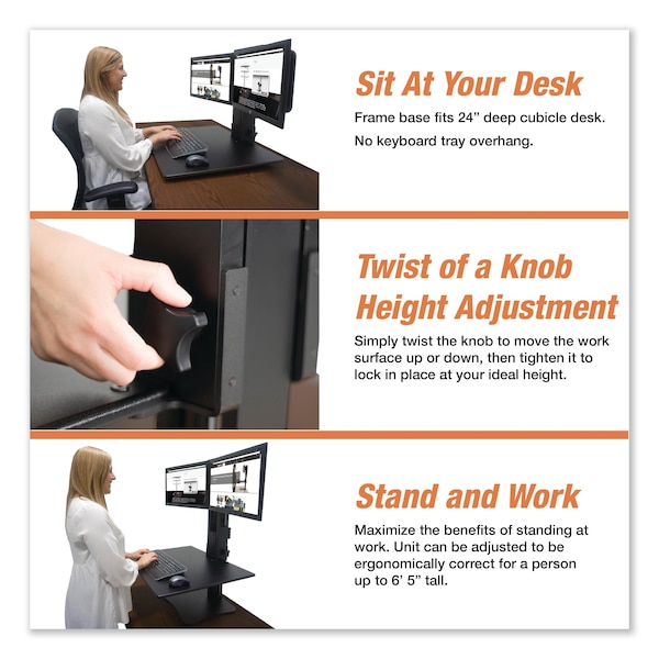 Victor Desks, 23" D X 15.5" H, 28" W X Laminated Wood, Black - DC350A