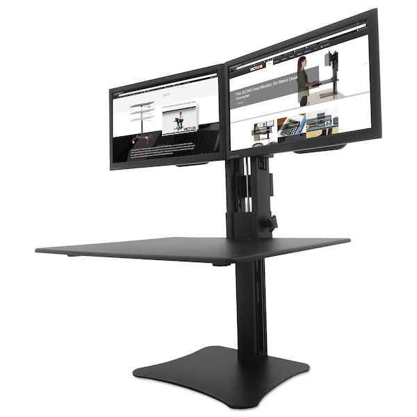 Victor Desks, 23" D X 15.5" H, 28" W X Laminated Wood, Black - DC350A