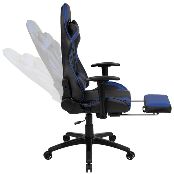 Flash Furniture Red Gaming Desk-Cup Holder/Reclining Chair Set - BLN-X30RSG1030-BL-GG