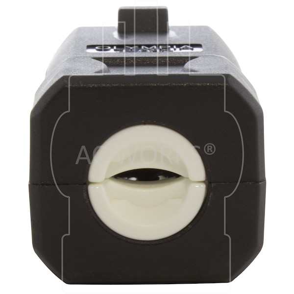 Ac Works NEMA 5-15R 15A 125V Clamp Style Square Household Female Connector with UL, C-UL Approval in Black - ASQ515R-BK