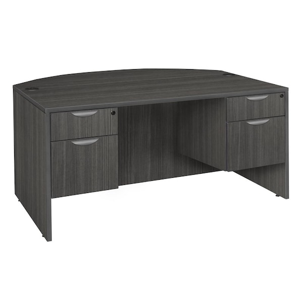 Regency Legacy Double Pedestal Desks, 35 D X 29 H, 71 W X Wood, Ash Grey - LDPBF7135AG