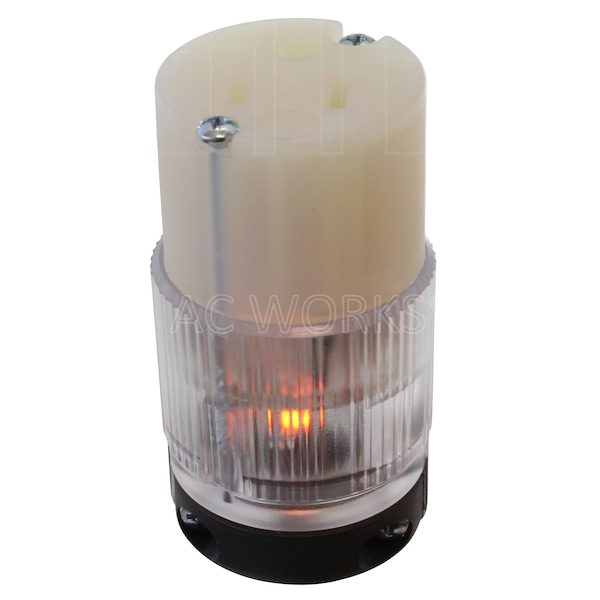 Ac Works NEMA 5-15R 15A 125V Household Outlet with Power Indicator UL, C-UL Approval - AS515RL