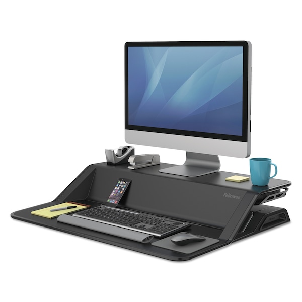 Fellowes Desks, 24.25" D X 22.5" H, 32.75" W X Black - 0007901