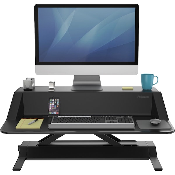 Fellowes Desks, 24.25" D X 22.5" H, 32.75" W X Black - 0007901