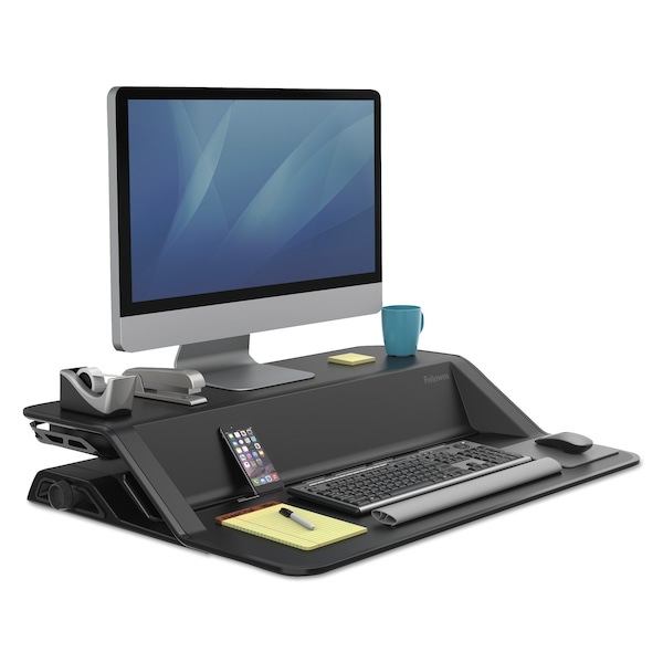 Fellowes Desks, 24.25" D X 22.5" H, 32.75" W X Black - 0007901