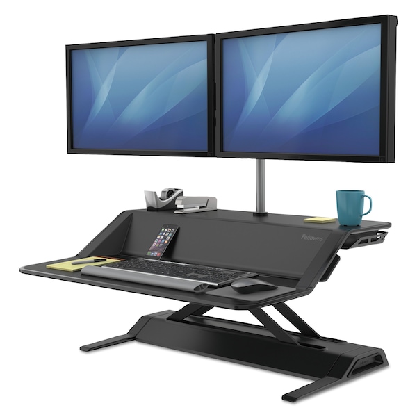 Fellowes Desks, 24.25" D X 22.5" H, 32.75" W X Black - 0007901