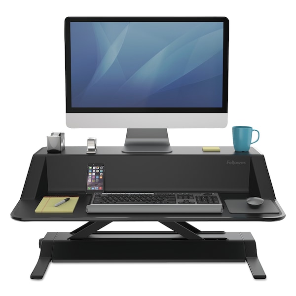 Fellowes Desks, 24.25" D X 22.5" H, 32.75" W X Black - 0007901