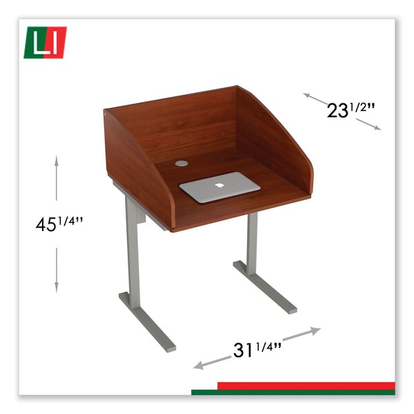 Linea Italia Study Carrels, 23-1/2 in D X 45-1/4 in H, 31.25" W X Laminate, Cherry - SC801CH
