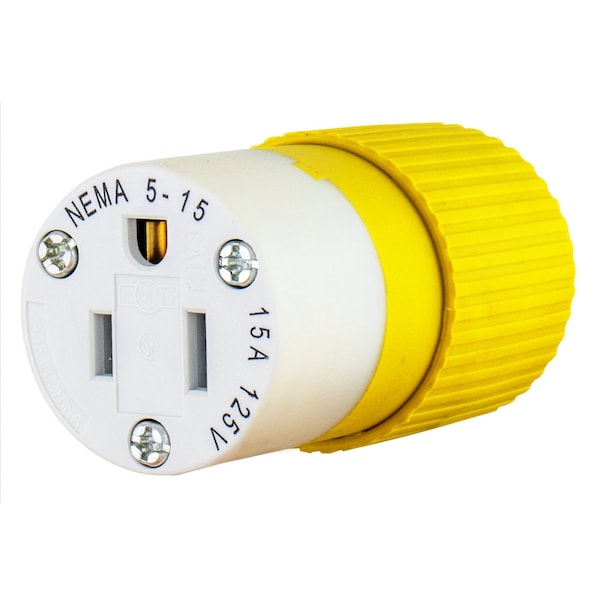 Bryant Straight Blade Device, Female, Corrosion Resistant, Straight, 15A 125V, 2- Pole 3-Wire Grndng, 5-15R - BRY5269NCCR