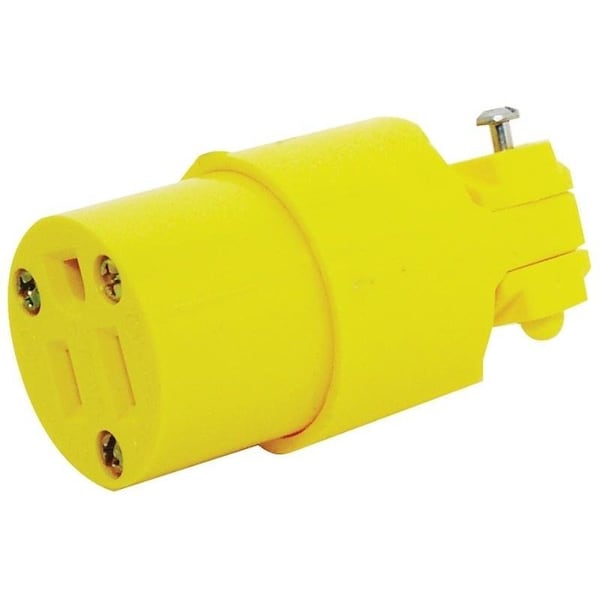 Eaton Wiring Devices Electrical Connector, 2 -Pole, 15 A, 125 V, NEMA: NEMA 5-15, Yellow - 4887-BOX