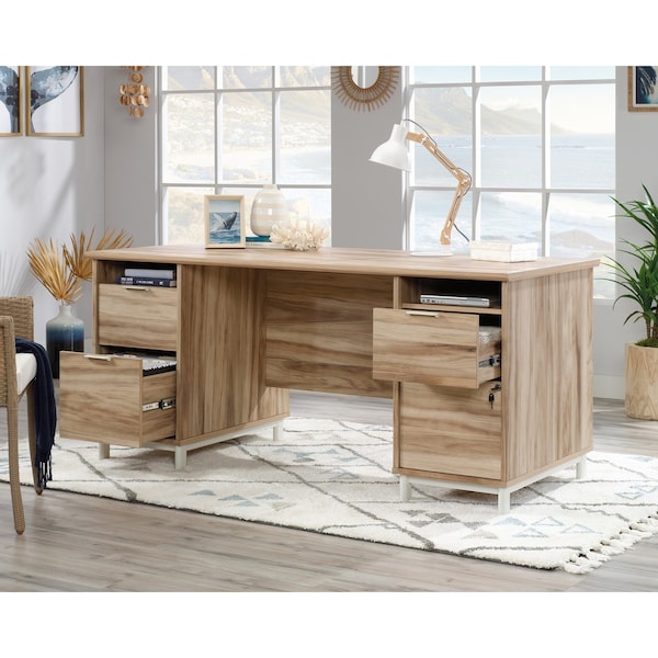 Sauder 29.53 in D X 29.76 in H, 65.12 in W X Engineered wood, Metal - 426018