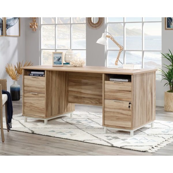Sauder 29.53 in D X 29.76 in H, 65.12 in W X Engineered wood, Metal - 426018