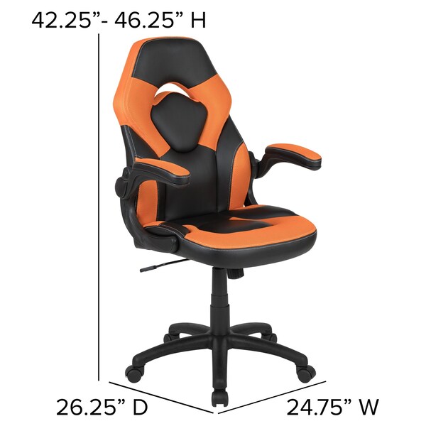 Flash Furniture Red Gaming Desk and Chair Set with Cup Holder - BLN-X10RSG1030-OR-GG