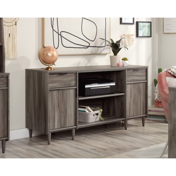 Sauder Credenza, 18.5 in D X 30.39 in H, 59.06 in W X Engineered wood - 429507