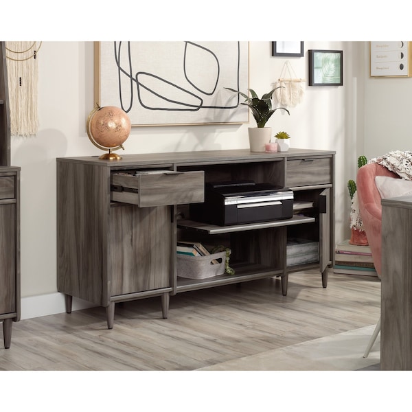 Sauder Credenza, 18.5 in D X 30.39 in H, 59.06 in W X Engineered wood - 429507