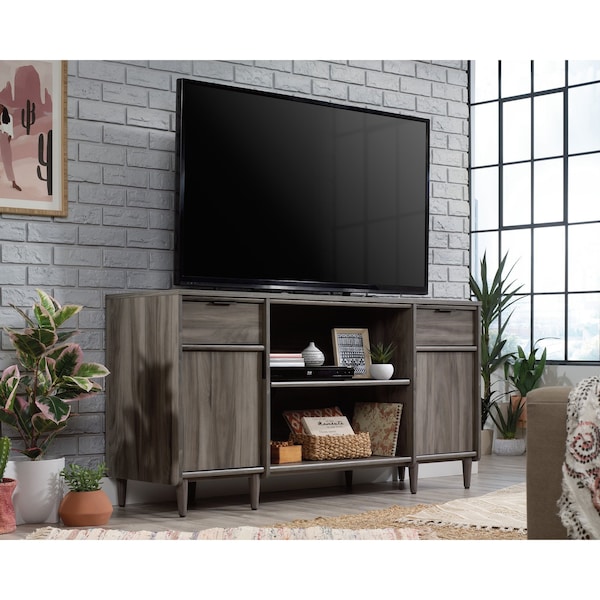 Sauder Credenza, 18.5 in D X 30.39 in H, 59.06 in W X Engineered wood - 429507