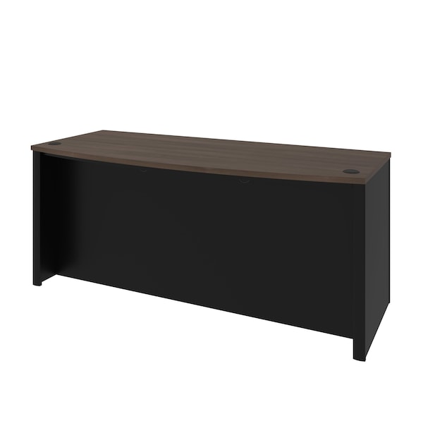 Bestar Connexion 72W Desk Shell, Antigua & Black - 93400-000052