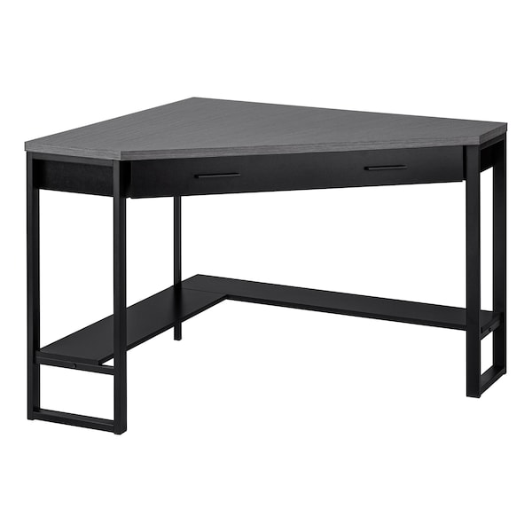 Monarch Specialties Computer Desk, Home Office, Corner, Storage Drawers, 42"L, Work, Laptop, Metal, Black, Grey - I 7503
