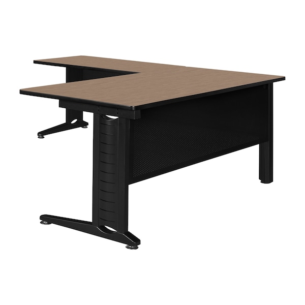 Regency Fusion Desk Shell, 72 in W X Wood, Metal, Noble Oak - MLDS723048NO