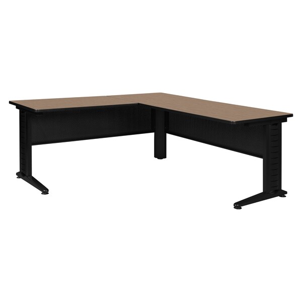 Regency Fusion Desk Shell, 72 in W X Wood, Metal, Noble Oak - MLDS723048NO