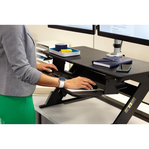 3M Precision Standing Desk, 22.2 in D X 20 in H, 35.4 in W X Black - MMMSD60B
