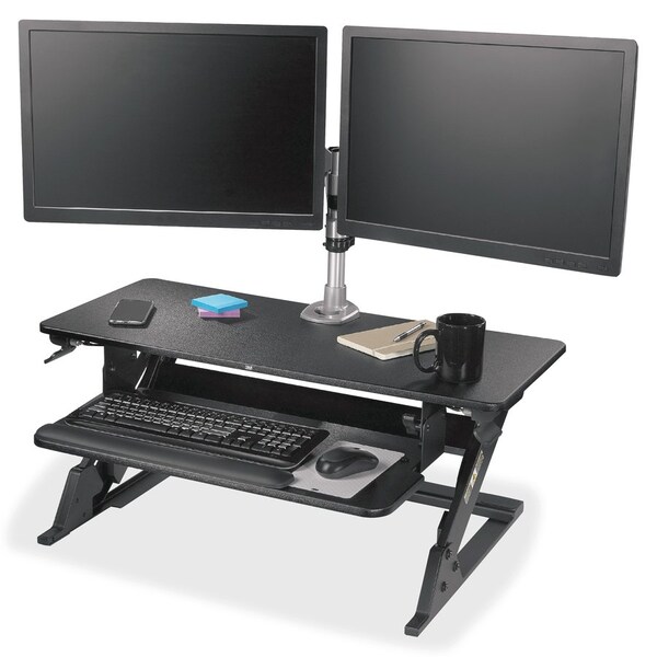 3M Precision Standing Desk, 22.2 in D X 20 in H, 35.4 in W X Black - MMMSD60B