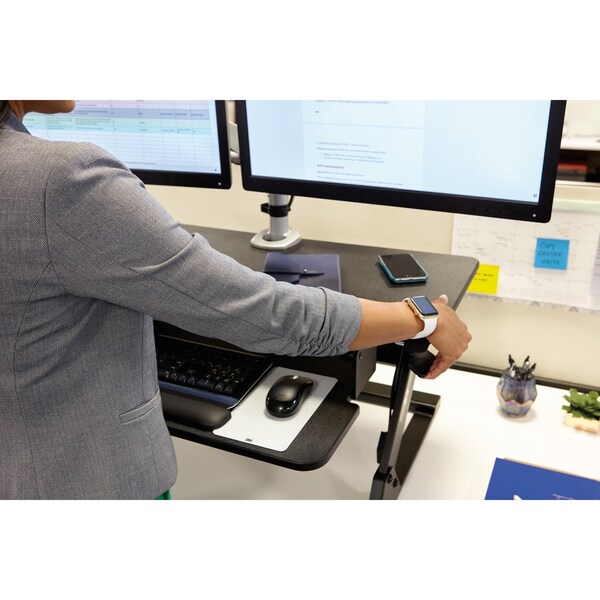 3M Precision Standing Desk, 22.2 in D X 20 in H, 35.4 in W X Black - MMMSD60B