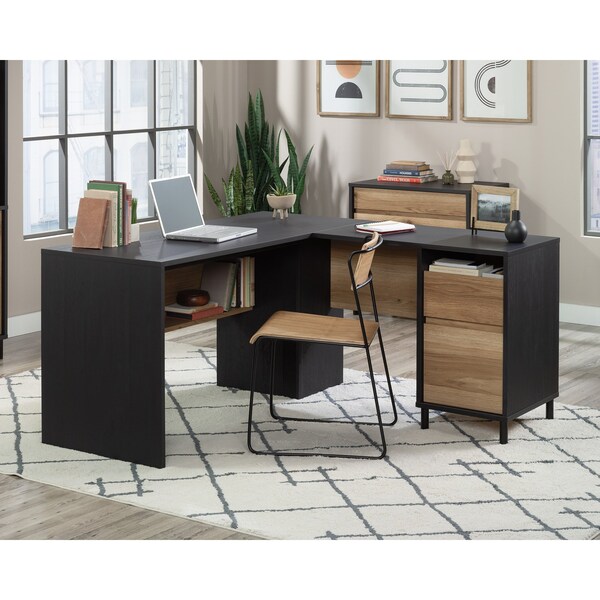 Sauder 58.66 in D X 29.76 in H, 59.06 in W X Engineered wood, Metal - 430751