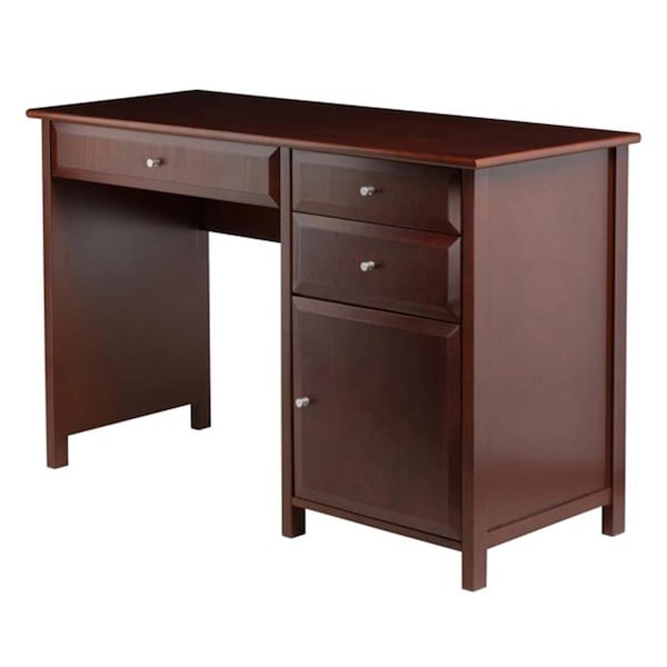 Doba-Bnt 30.71 x 47.24 x 20.24 in. Delta Office Writing Desk, Walnut - SA703444