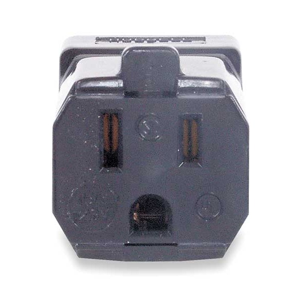 Hubbell Connector, 5-15R, 15A, 125V - HBL5969VBLK