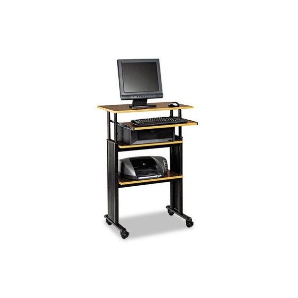 Safco Safco, ADJUSTABLE HEIGHT STAND-UP WORKSTATION, 29.5W X 22D X 49H, CHERRY/BLACK - 1929CY