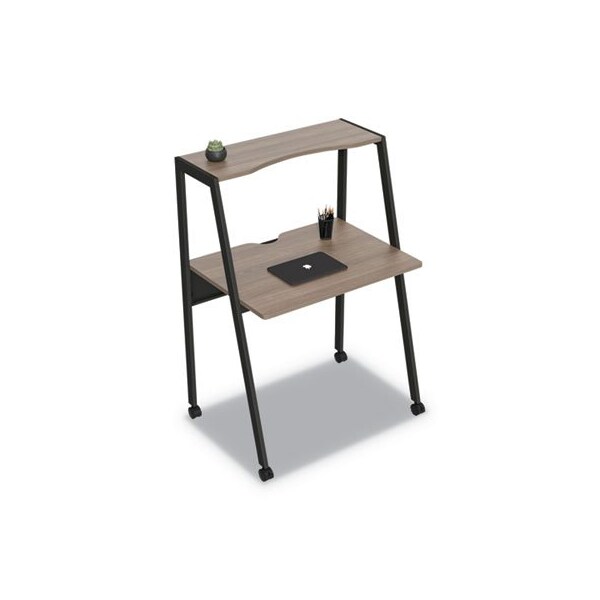 Linea Italia Kompass Flexible Home/office Desk, 33in X 23.75in X 48in, Natural Walnut - SH764NW
