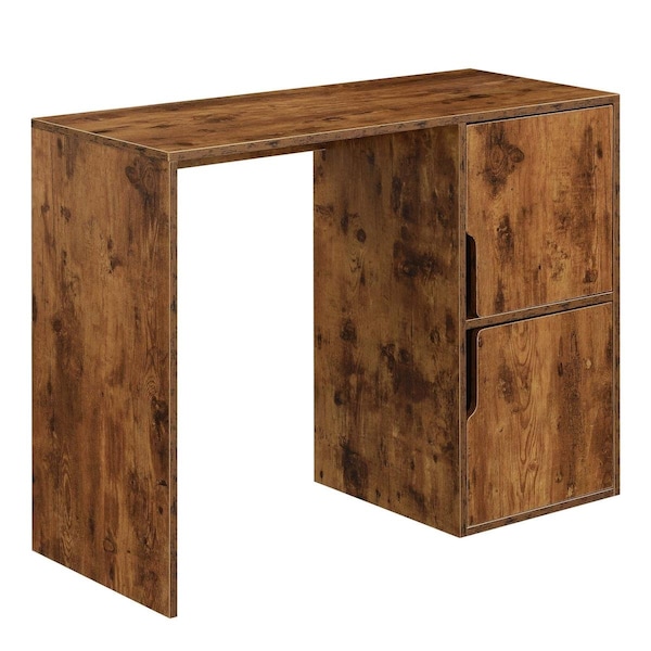 Convenience Concepts Designs 2 Go Student Desk with Storage Cabinets, Barnwood - HI2540475