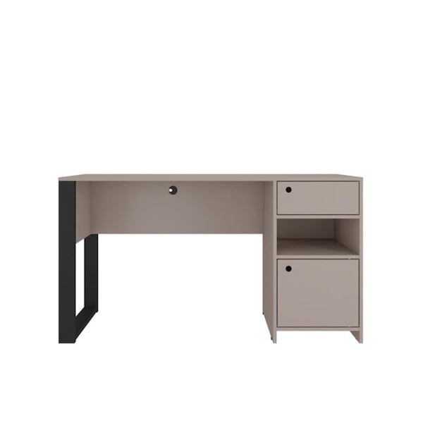 Techni Mobili Modern Writing Desk with Storage, Grey - RTA-954D-GRY
