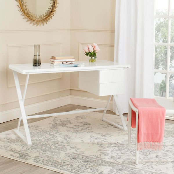 Safavieh 29.5 x 47.2 x 21.6 in. Watkins Desk, White - FOX2205A