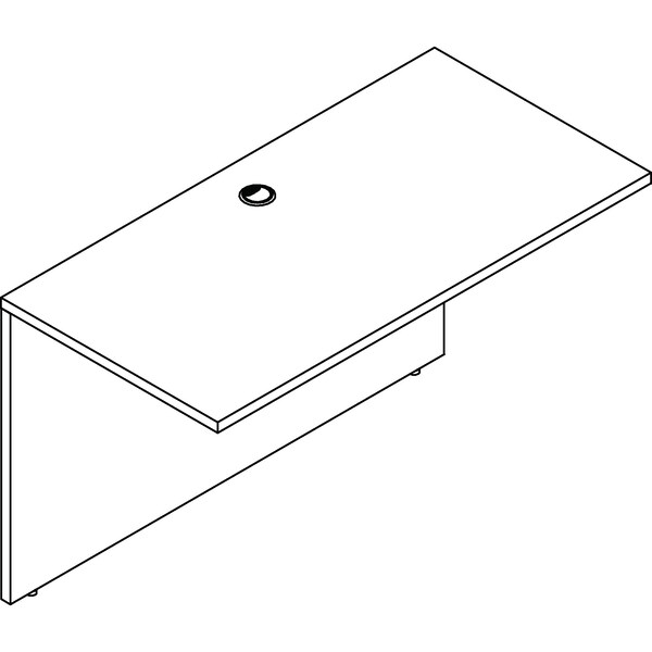 Lorell Bridge, 24 in D X 29 in H, 48 in W X Particleboard, Espresso - PB2448ES