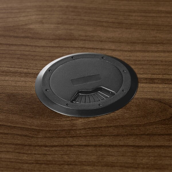 Lorell Desk Return Return, 24" D X 29-1/2" H, 35" W X 3mm PVC (Edge), Metal, Walnut - LLR34400
