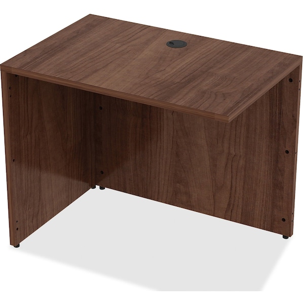 Lorell Desk Return Return, 24" D X 29-1/2" H, 35" W X 3mm PVC (Edge), Metal, Walnut - LLR34400