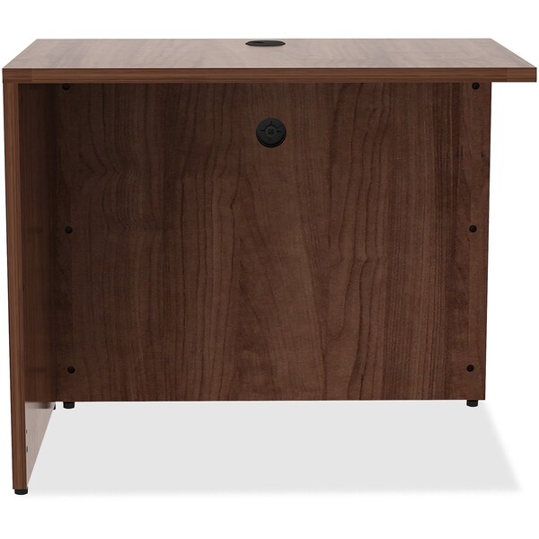 Lorell Desk Return Return, 24" D X 29-1/2" H, 35" W X 3mm PVC (Edge), Metal, Walnut - LLR34400